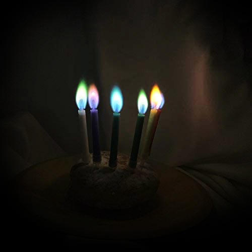 24x Angel Flame Magic Multi coloured Birthday Cake Candles 