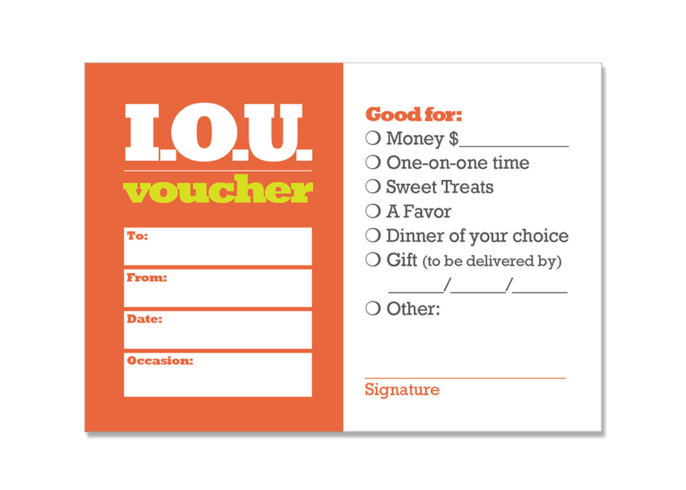 Iou Coupon Ideas