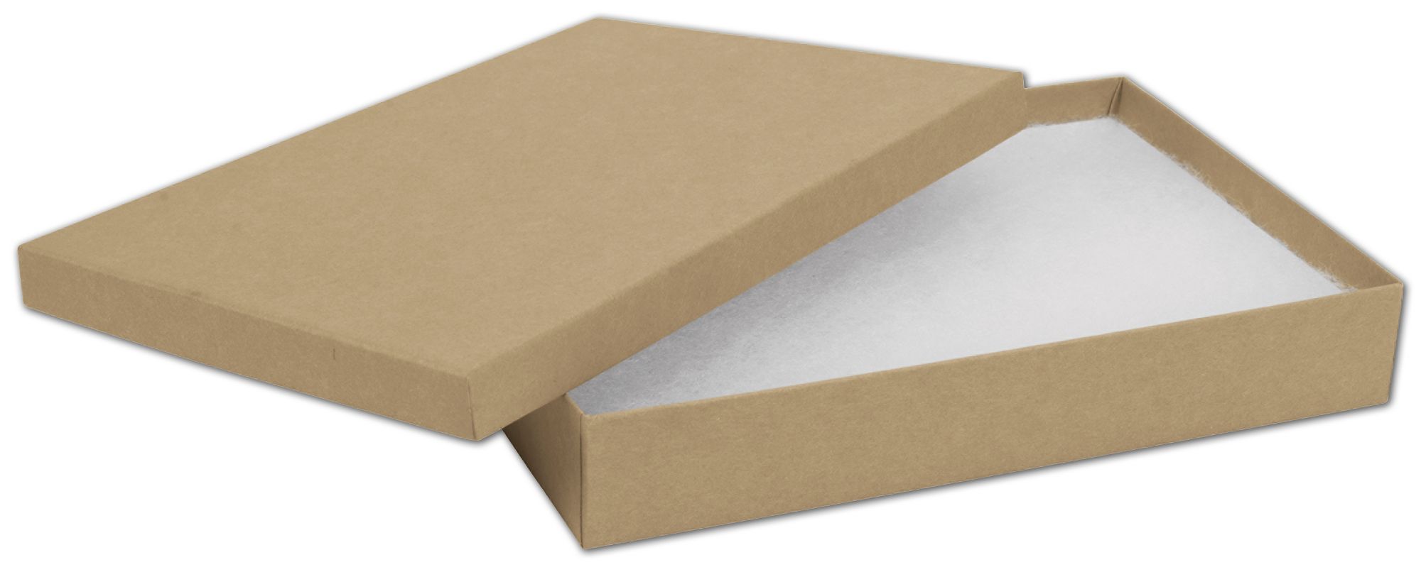 5 COTTON FILLED LARGE JEWELRY GIFT BOXES 8″ x 5.5″ x 1.25″ Kraft –  Piggyback Shop